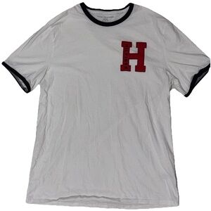 Tommy Hilfiger Y2K Preppy Oldmoney Ringer Tee Stitched Logo S/S Men’s SZ.XL EUC